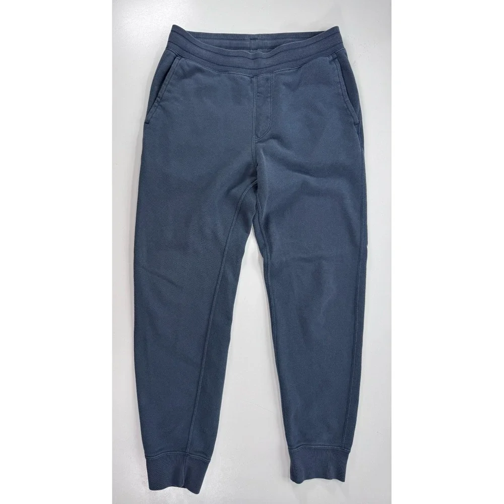 UNIQLO Cotton Polyester Knit Jogger Sweatpants Mens Small Blue